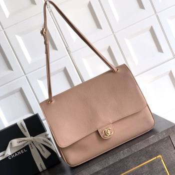 Chanel Grained Calfskin Leather Flap Bag Light Khaki 2026 CH020405 (yezi-260204070)