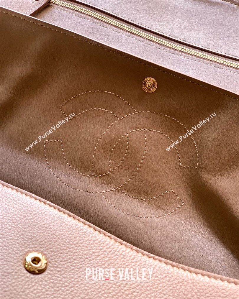 Chanel Grained Calfskin Leather Flap Bag Light Khaki 2026 CH020405 (yezi-260204070)