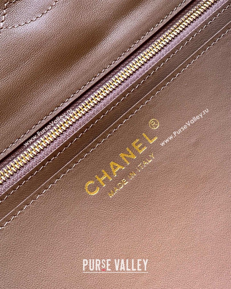 Chanel Grained Calfskin Leather Flap Bag Light Khaki 2026 CH020405 (yezi-260204070)