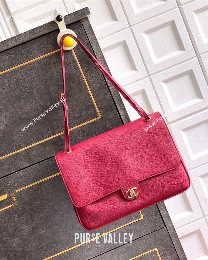 Chanel Grained Calfskin Leather Flap Bag Red 2026 CH020405 (yezi-260204071)