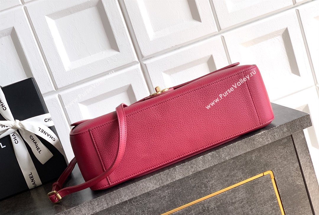 Chanel Grained Calfskin Leather Flap Bag Red 2026 CH020405 (yezi-260204071)