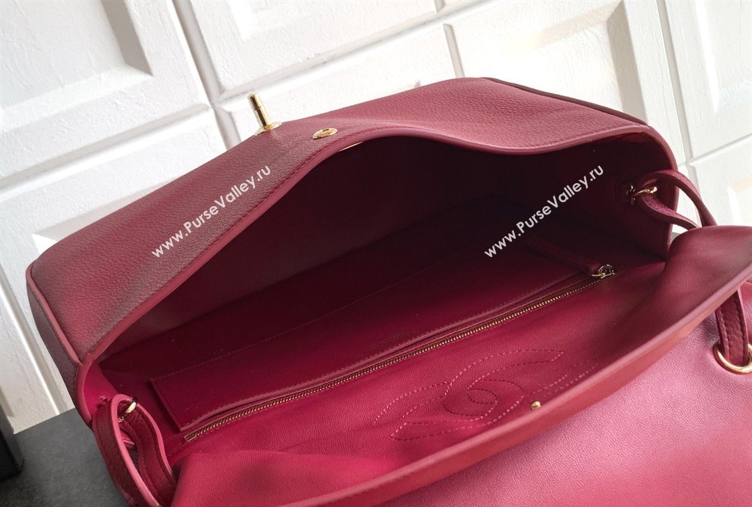 Chanel Grained Calfskin Leather Flap Bag Red 2026 CH020405 (yezi-260204071)