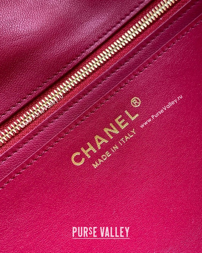 Chanel Grained Calfskin Leather Flap Bag Red 2026 CH020405 (yezi-260204071)