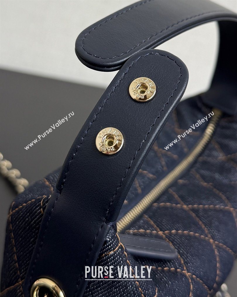 Chanel Quilted Denim Classic Clutch with Chain AP4386 Dark Blue 2026 0204 (yezi-260204052)