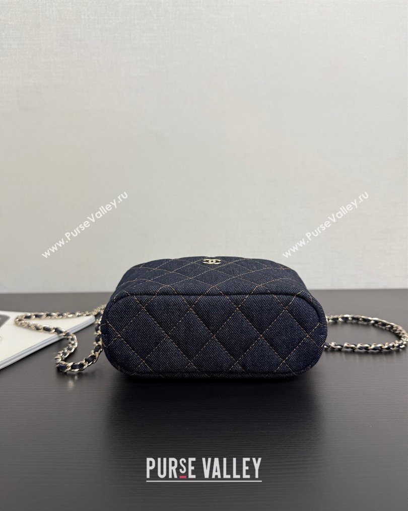 Chanel Quilted Denim Classic Clutch with Chain AP4386 Dark Blue 2026 0204 (yezi-260204052)