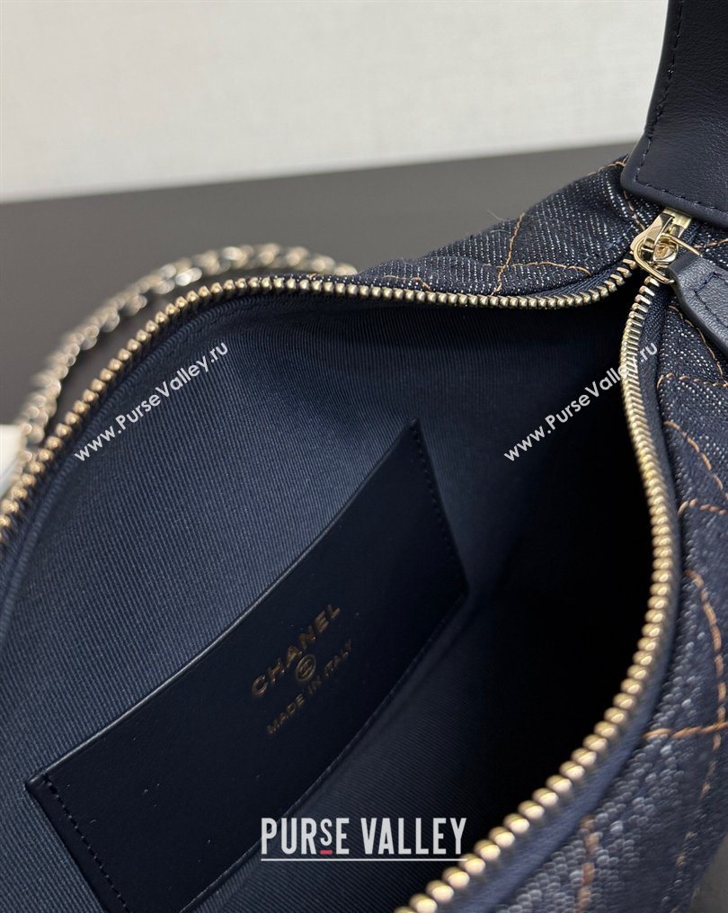 Chanel Quilted Denim Classic Clutch with Chain AP4386 Dark Blue 2026 0204 (yezi-260204052)