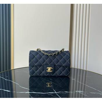 Chanel Quilted Denim Mini Classic Flap Bag A69900 Dark Blue 2026 0204 (yezi-260204054)