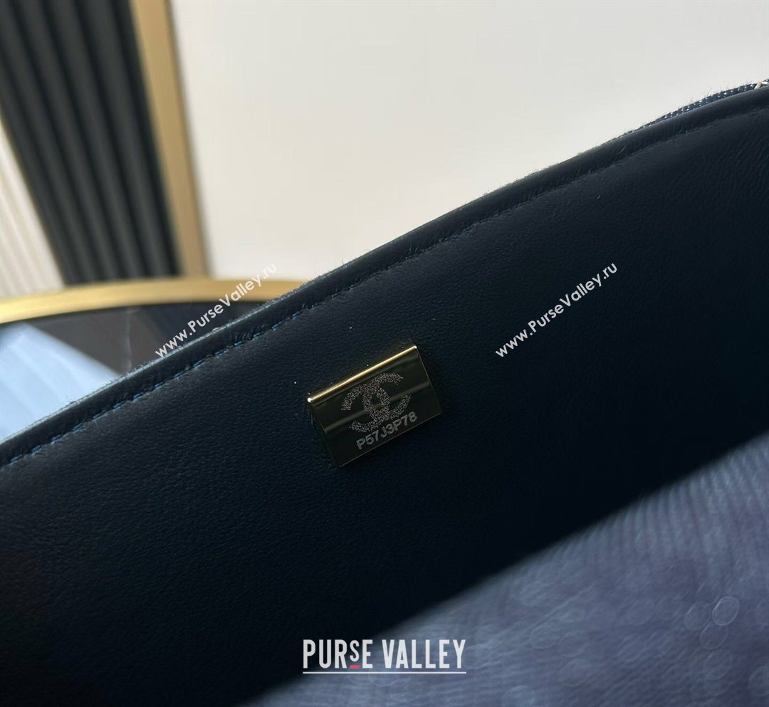 Chanel Quilted Denim Mini Classic Flap Bag A69900 Dark Blue 2026 0204 (yezi-260204054)