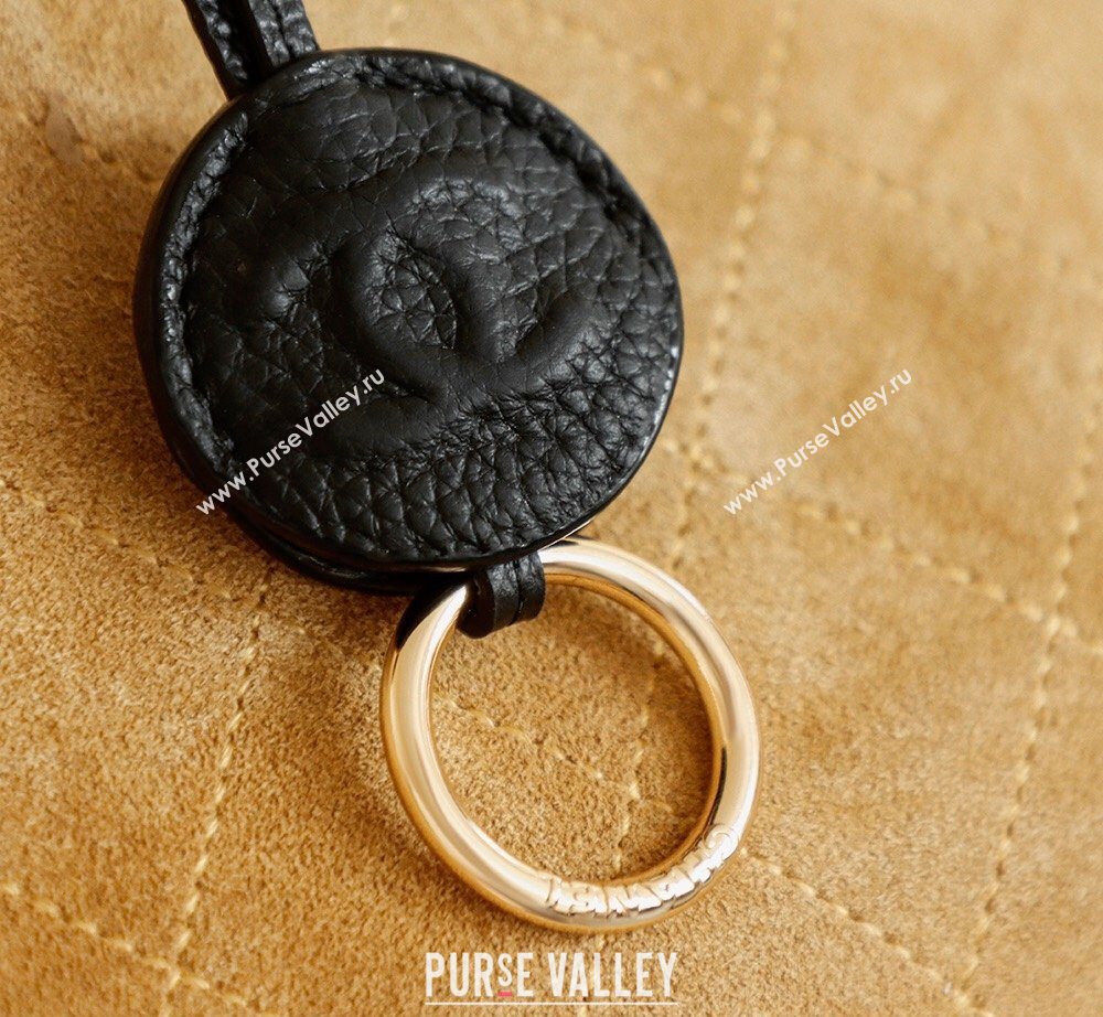 Chanel Grained Calfskin Leather Suede and Boston Bag Beige/Black 2026 CH020407 (yezi-260204076)