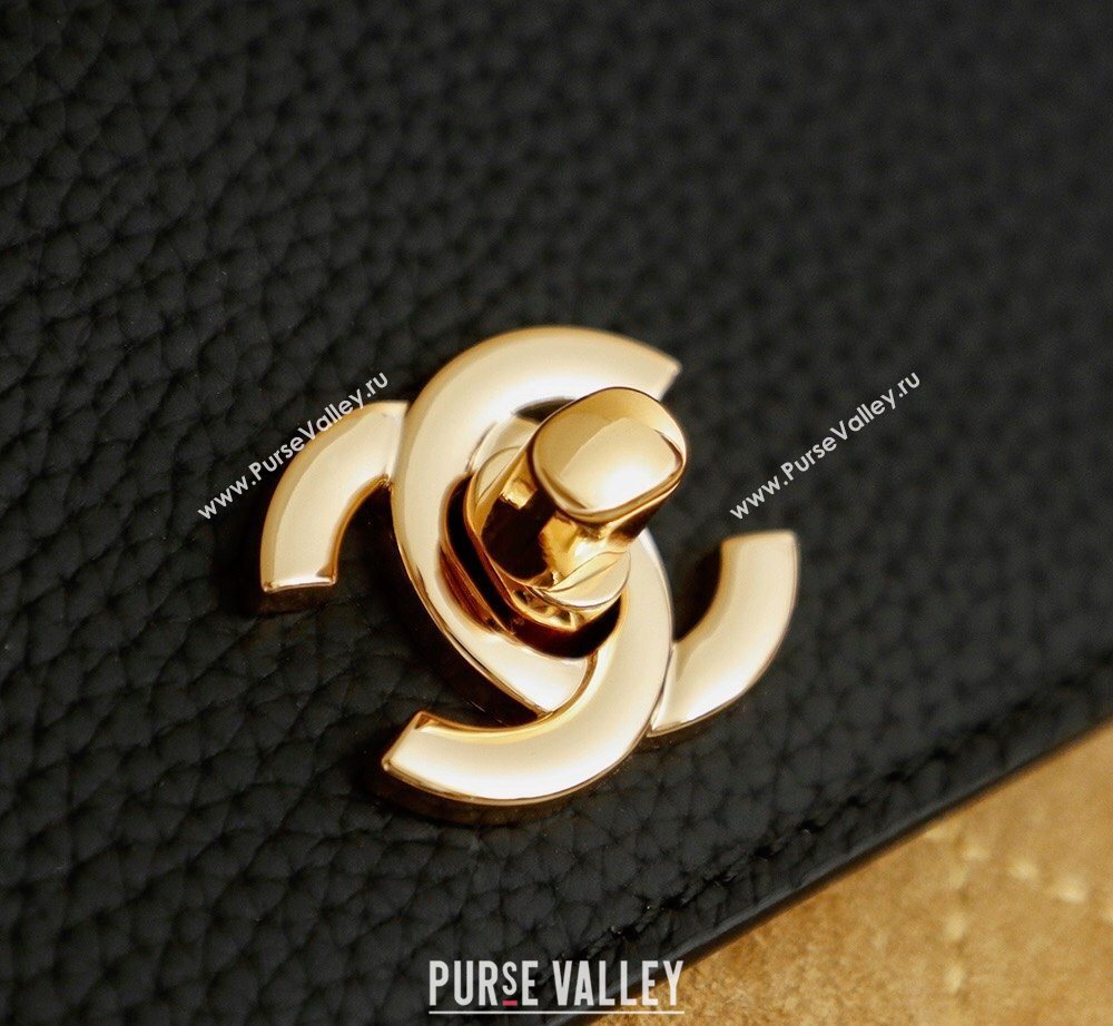 Chanel Grained Calfskin Leather Suede and Boston Bag Beige/Black 2026 CH020407 (yezi-260204076)