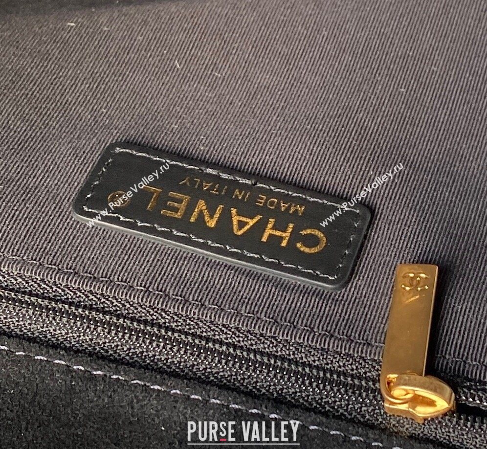 Chanel Suede Large Flap Messenger Bag Black 2026 AS5883 (yezi-260203052)