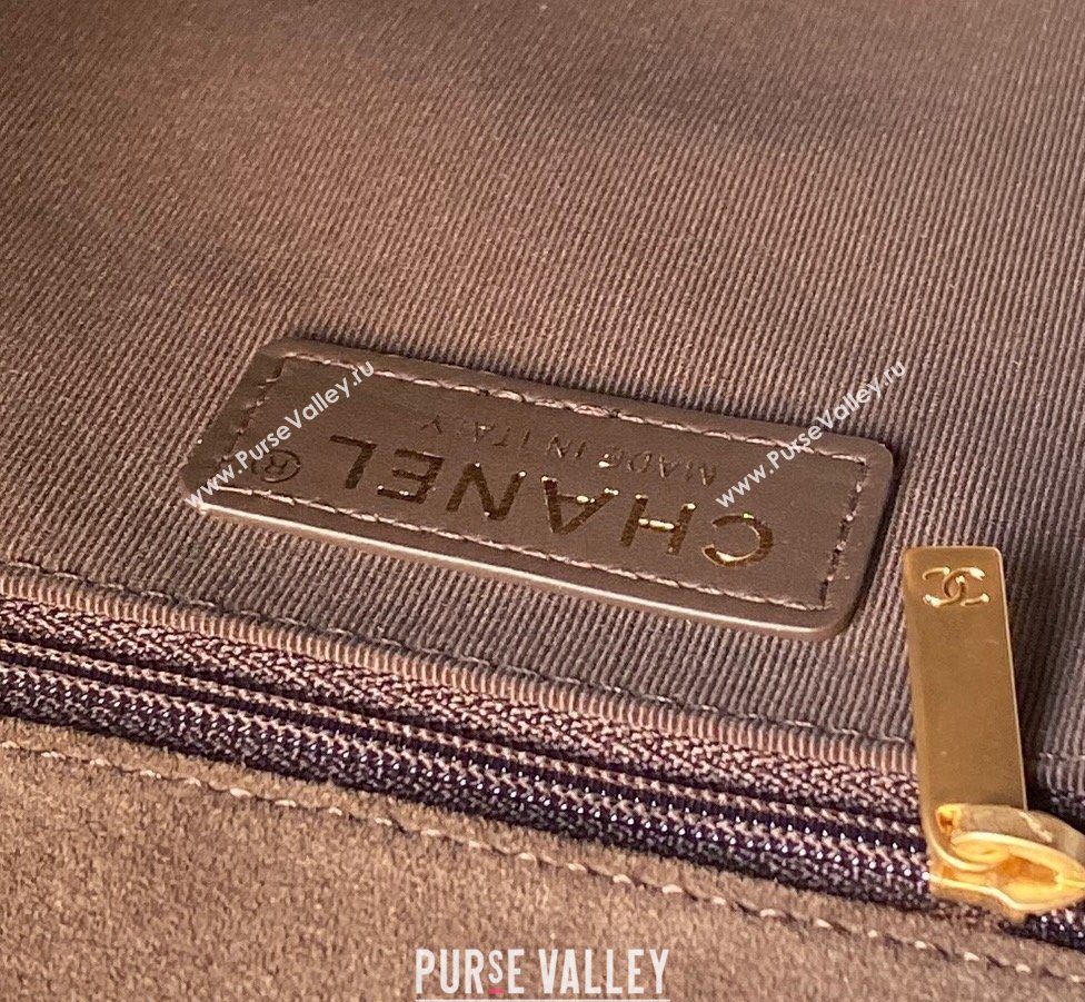 Chanel Suede Large Flap Large Messenger Bag Chocolate 2026 AS5883 (yezi-260203053)