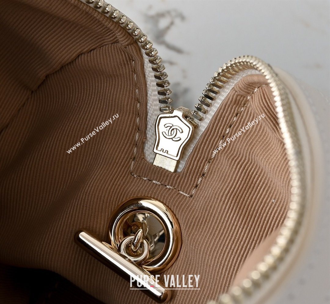 Chanel Striped Printed Fabric Clutch with Chain Blue 2026 AP4986 (yezi-260204101)