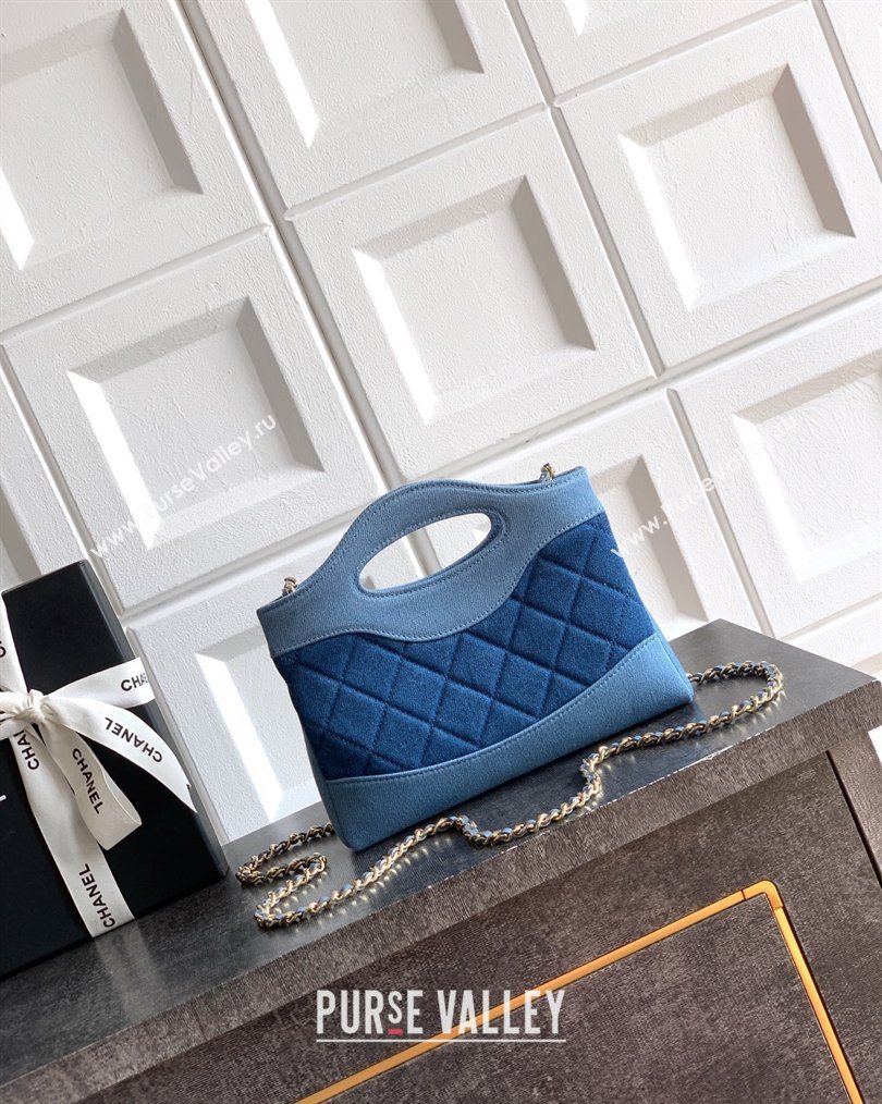 Chanel Washed Denim Clutch with chain Dark Blue 2026 AP3656 (yezi-260204078)