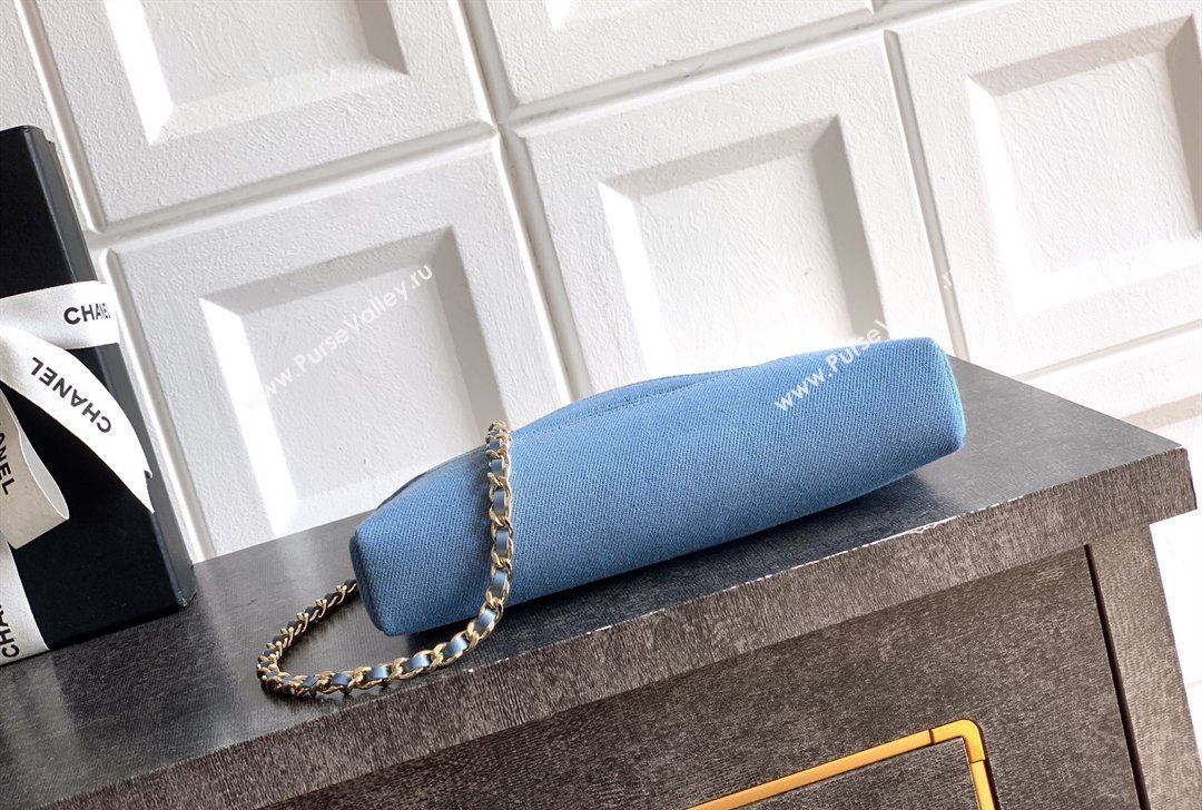 Chanel Washed Denim Clutch with chain Dark Blue 2026 AP3656 (yezi-260204078)