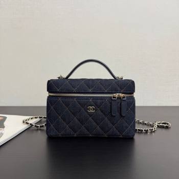 Chanel Quilted Denim Classic Vanity Bag with Chain 2026 AP4385 (yezi-260204051)