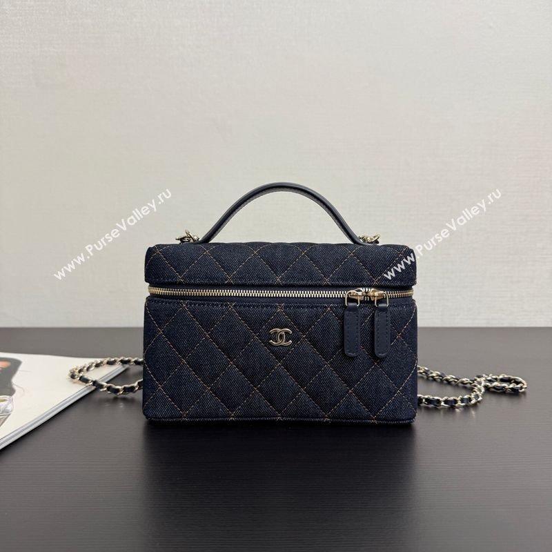 Chanel Quilted Denim Classic Vanity Bag with Chain 2026 AP4385 (yezi-260204051)