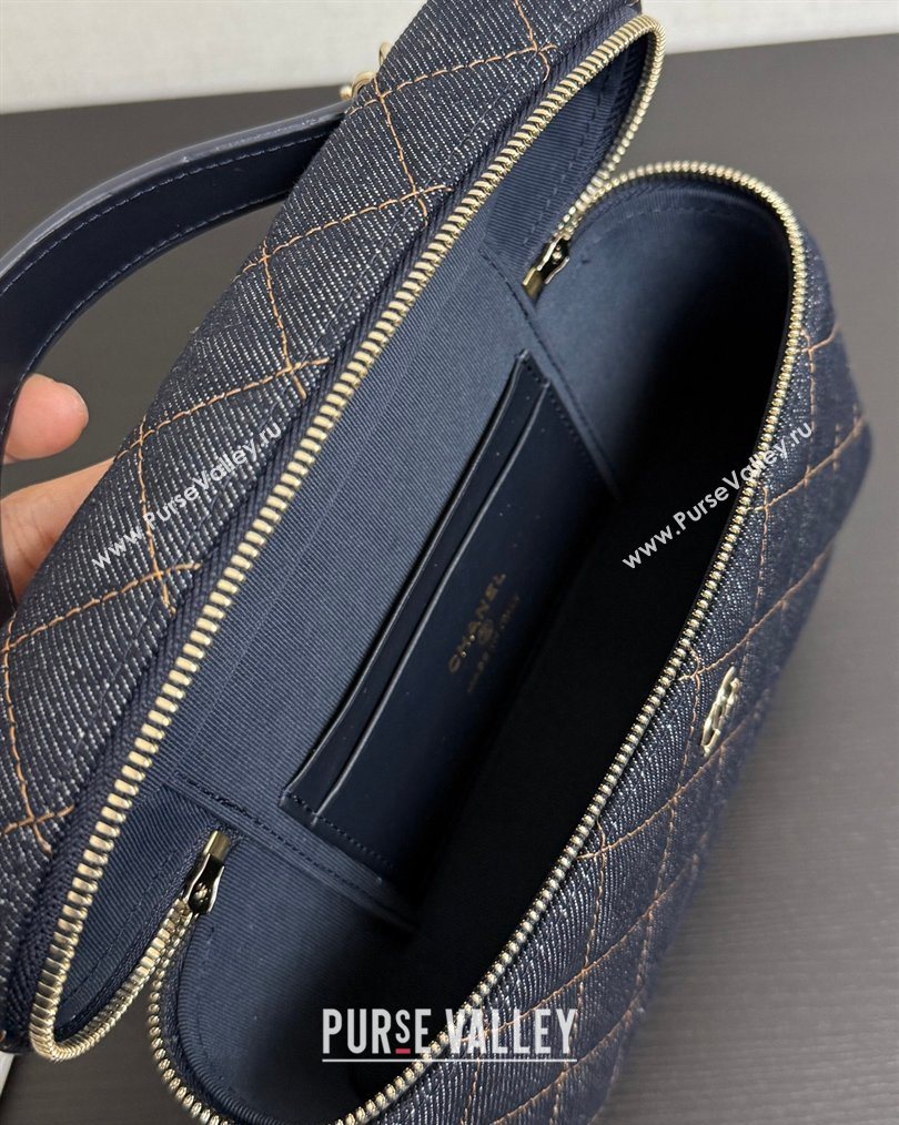 Chanel Quilted Denim Classic Vanity Bag with Chain 2026 AP4385 (yezi-260204051)