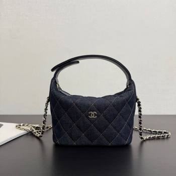 Chanel Quilted Denim Classic Clutch with Chain AP4386 Dark Blue 2026 0204 (yezi-260204052)