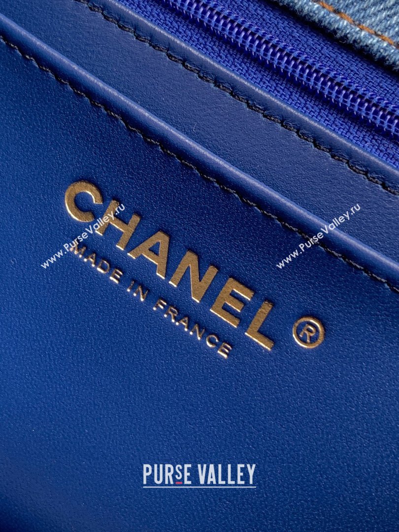 Chanel Quilted Denim Turtoise-Shell Effect Mini Classic Flap Bag A01116 Light Blue 2026 (yezi-260204047)