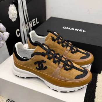 Chanel Calfskin Leather Suede Sneakers Brown 2026 G47010 (MD-260306058)