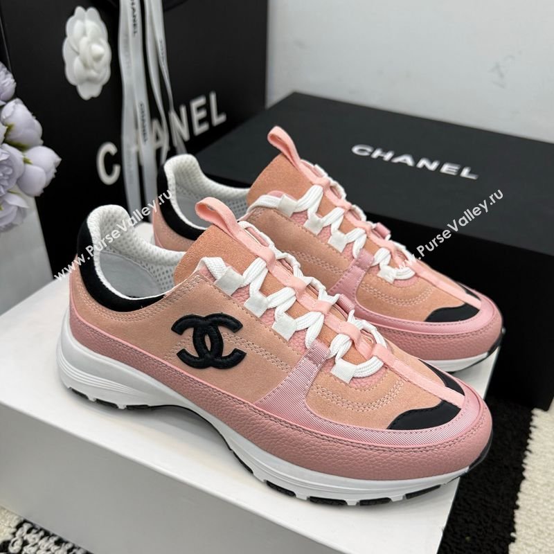 Chanel Calfskin Leather Suede Sneakers Pink 2026 G47010 (MD-260306064)