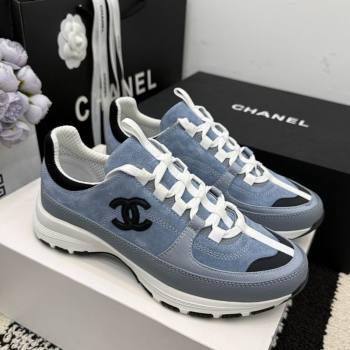 Chanel Calfskin Leather Suede Sneakers Blue 2026 G47010 (MD-260306062)