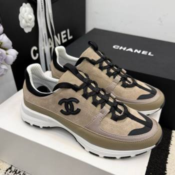 Chanel Calfskin Leather Suede Sneakers Beige 2026 G47010 (MD-260306061)