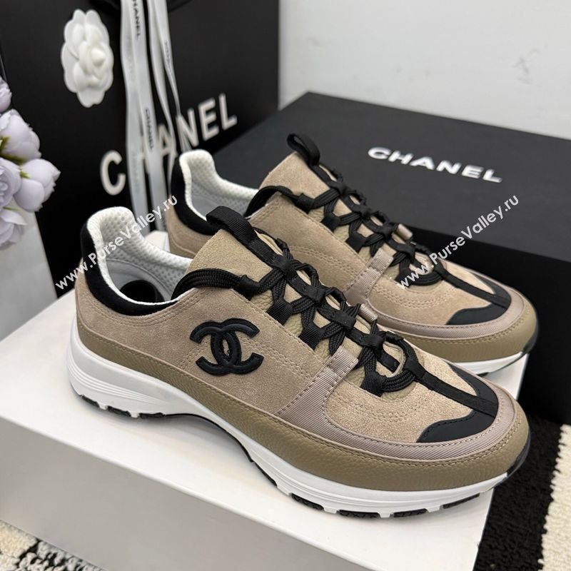 Chanel Calfskin Leather Suede Sneakers Beige 2026 G47010 (MD-260306061)