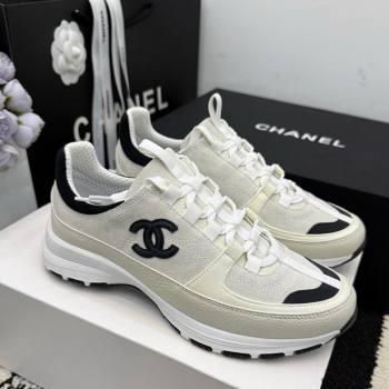 Chanel Calfskin Leather Suede Sneakers White 2026 G47010 (MD-260306063)