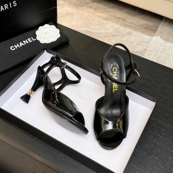 Chanel Patent Leather Heel Sandals 7cm Black 2026 CH030601 (MD-260306006)