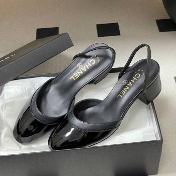 Chanel Lambskin Patent Calfskin Leather Pumps 4.5cm Black2 2026 G47175 (MD-260307029)