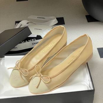 Chanel Mesh Grosgrain Ballet Flats with Bow Beige 2026 G02819 0309 (MD-260309033)