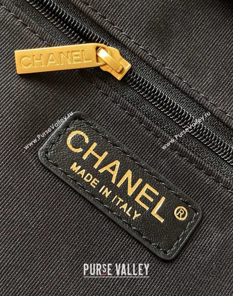 Chanel Small Calfskin Leather Bowling Bag Black 2025 AS5792 (yezi-251127026)