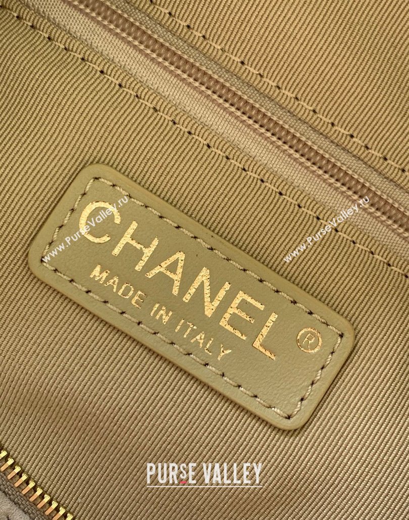Chanel Small Suede Bowling Bag Khaki 2025 AS5792 (yezi-251127028)