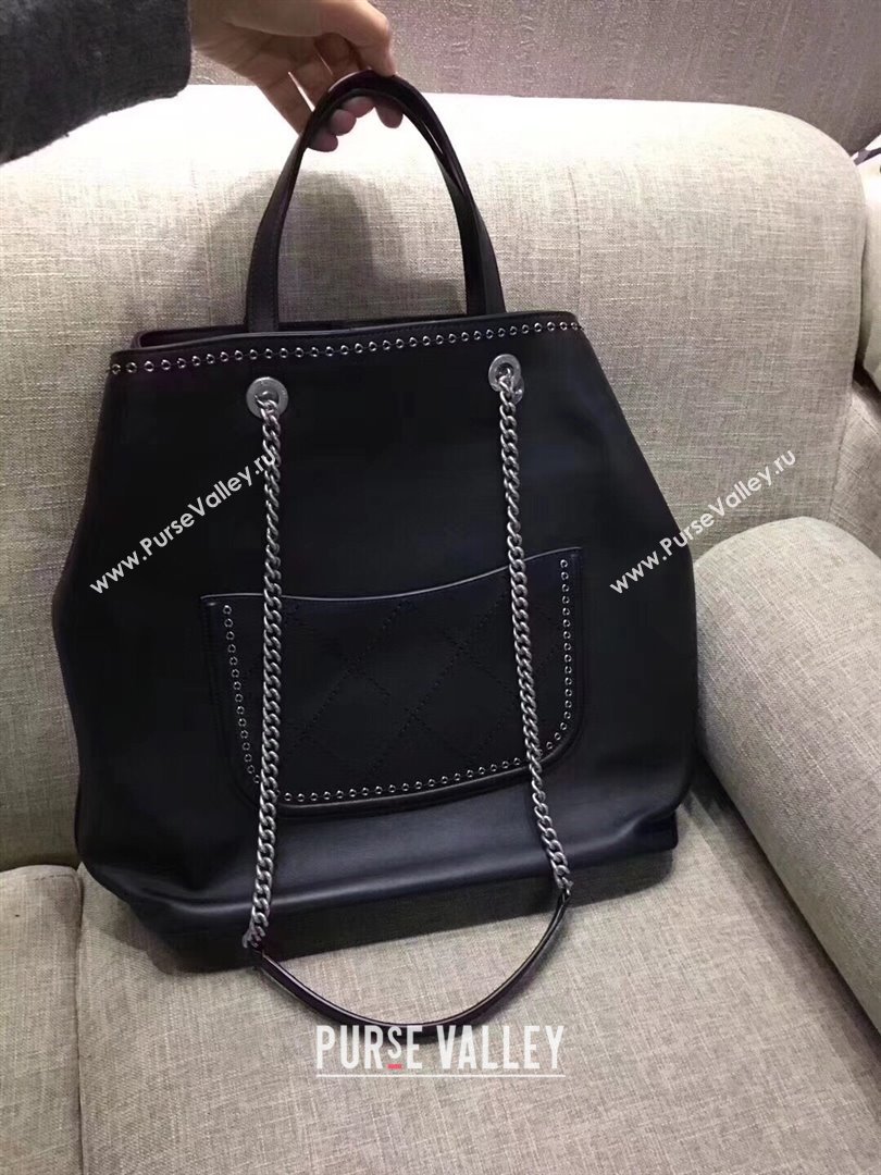 Chanel Vintage Calfskin Bucket Bag Black with Studs CC 2025 0113 (yezi-250113062)