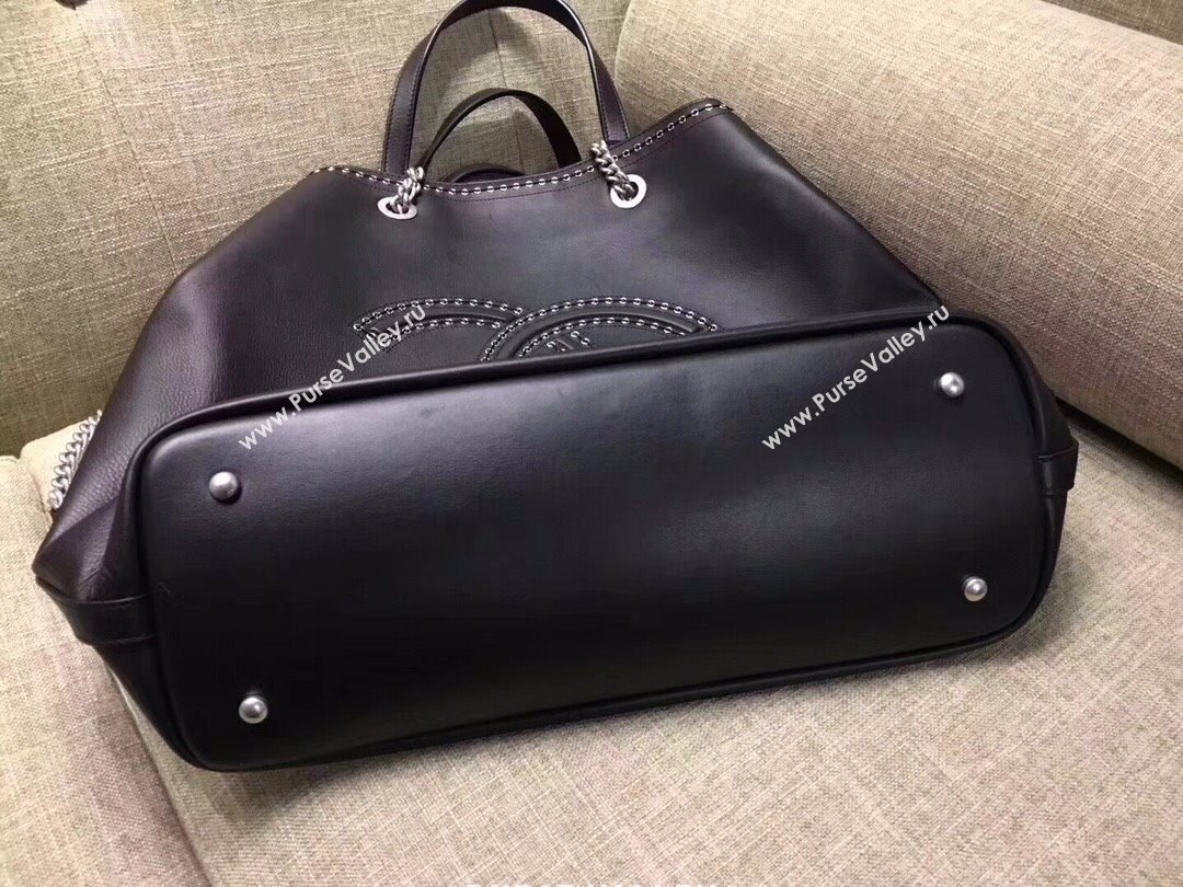 Chanel Vintage Calfskin Bucket Bag Black with Studs CC 2025 0113 (yezi-250113062)