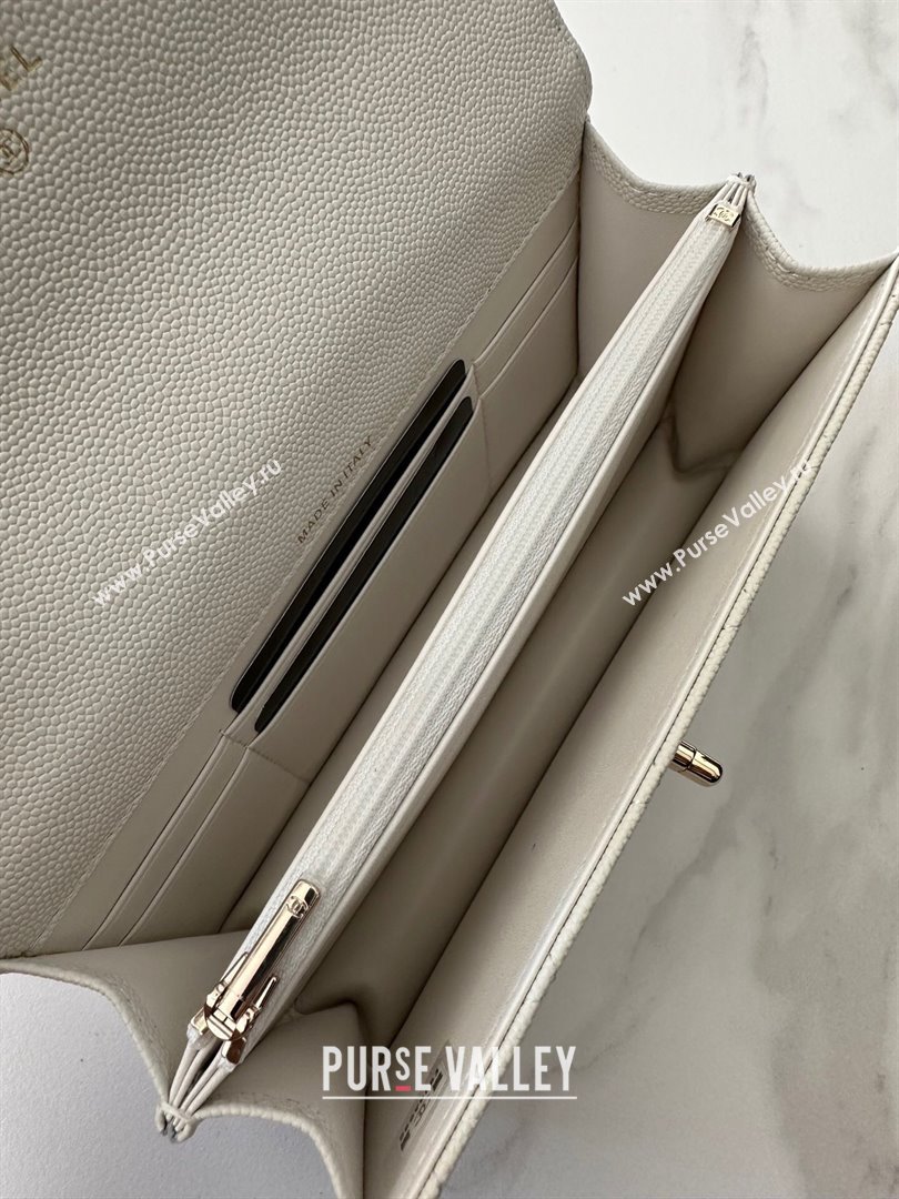 Chanel Grained Calfskin Clutch with Chain White 2025 AP4402 (yezi-250113028)
