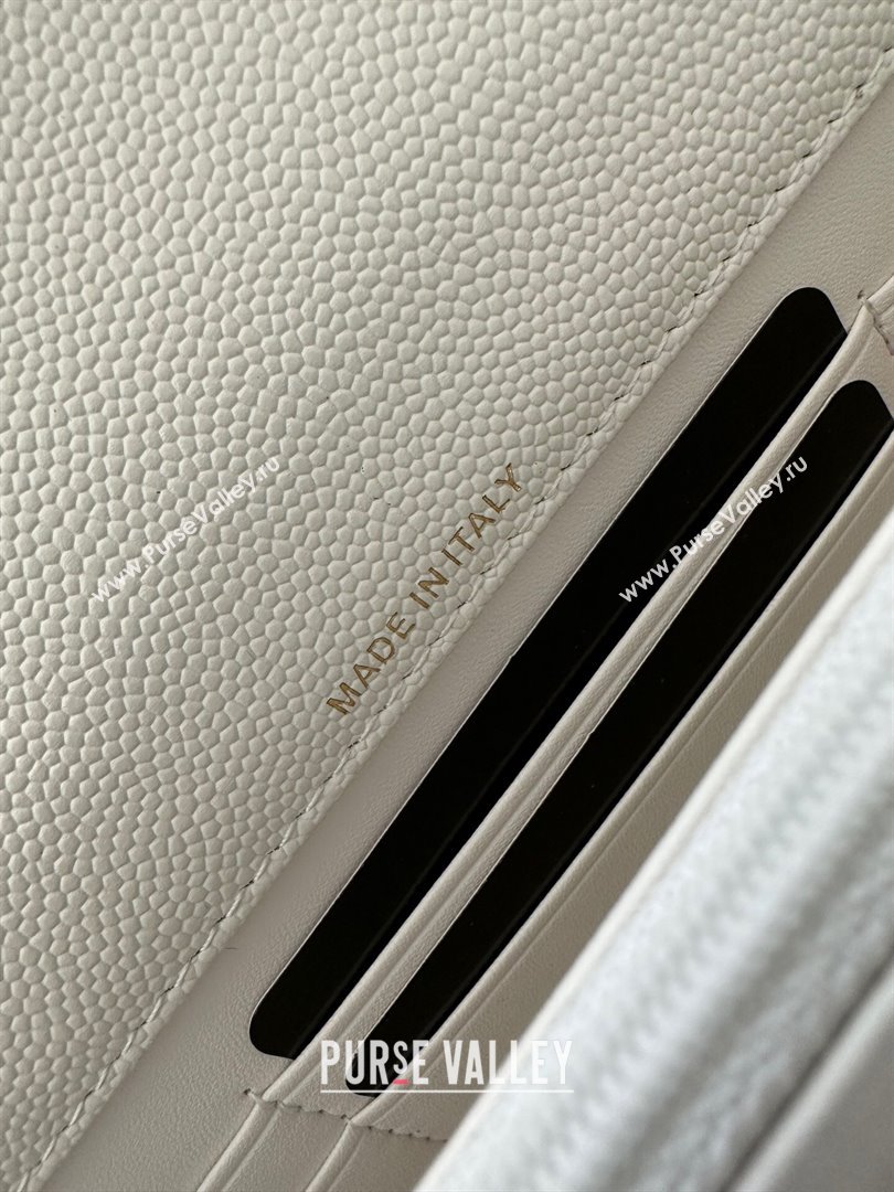 Chanel Grained Calfskin Clutch with Chain White 2025 AP4402 (yezi-250113028)