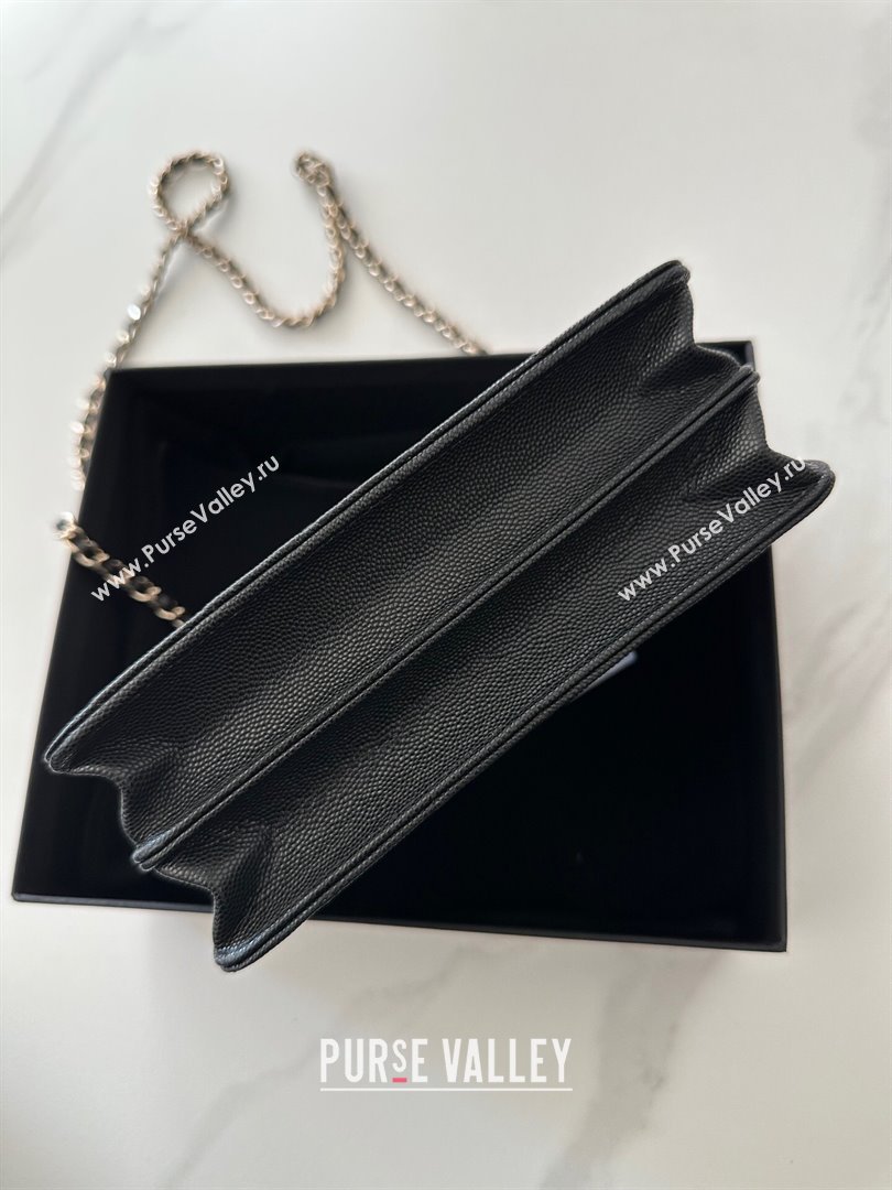 Chanel Grained Calfskin Clutch with Chain Black 2025 AP4402 (yezi-250113029)