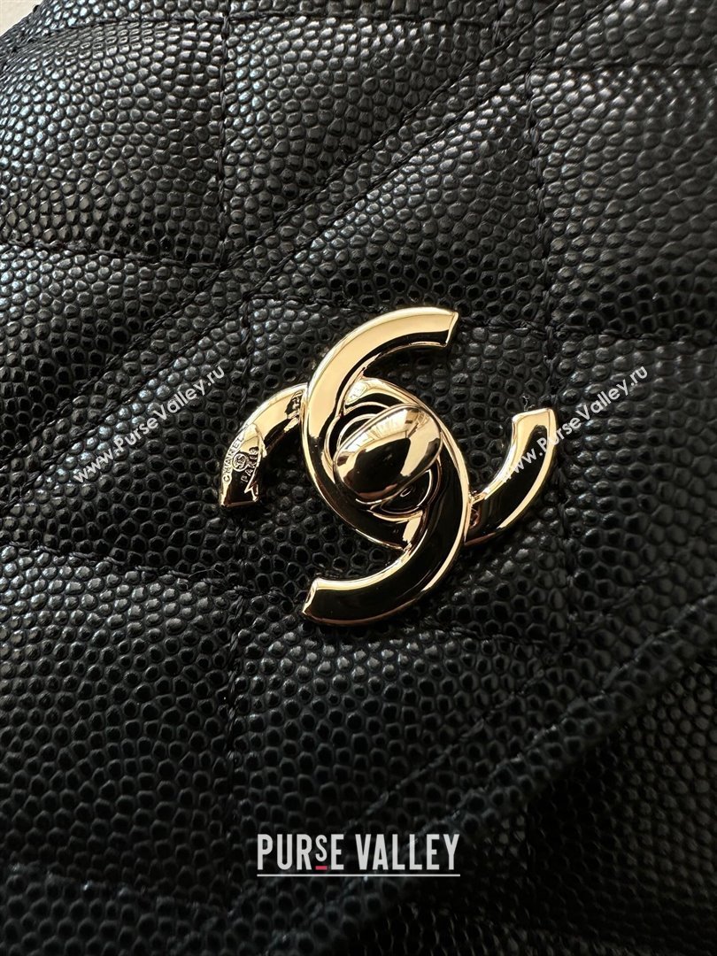 Chanel Grained Calfskin Clutch with Chain Black 2025 AP4402 (yezi-250113029)
