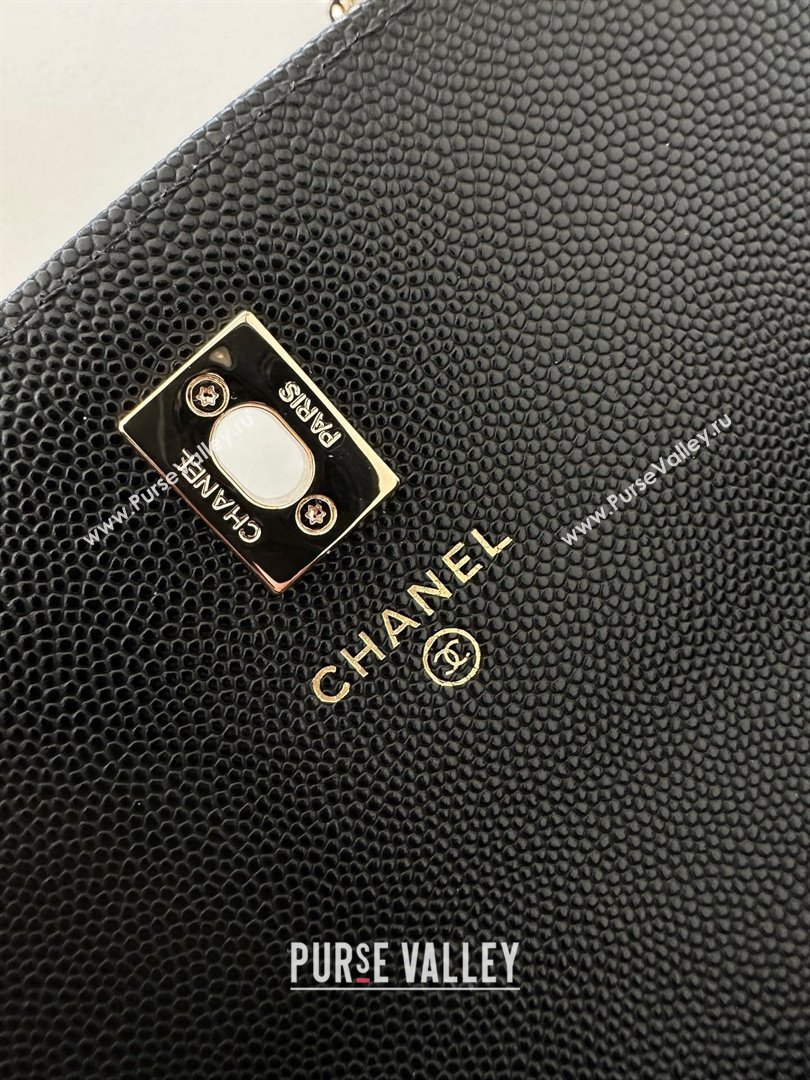 Chanel Grained Calfskin Clutch with Chain Black 2025 AP4402 (yezi-250113029)