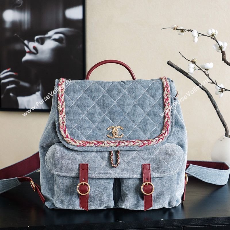 Chanel Denim Backpack Bag Blue2 2025 CH101005 (yezi-251010091)