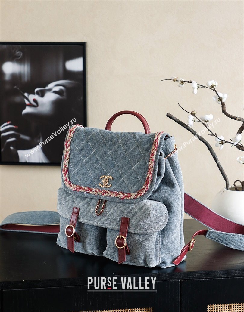 Chanel Denim Backpack Bag Blue2 2025 CH101005 (yezi-251010091)