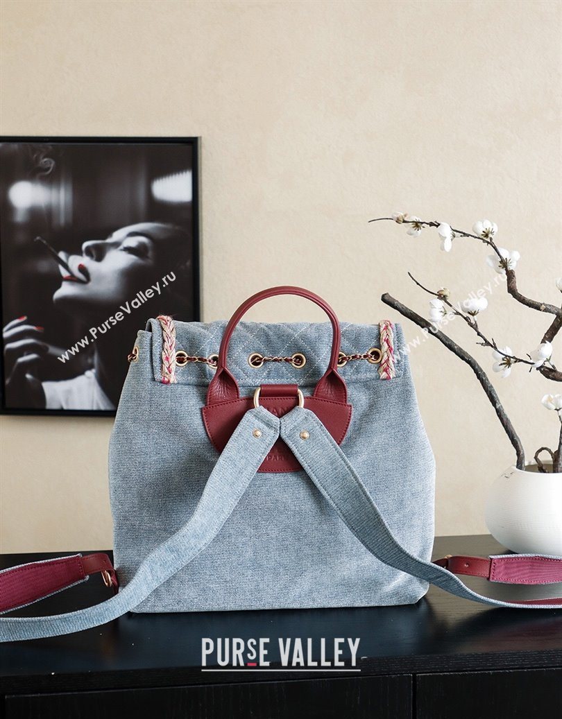 Chanel Denim Backpack Bag Blue2 2025 CH101005 (yezi-251010091)