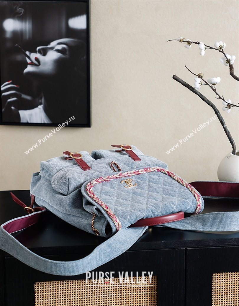 Chanel Denim Backpack Bag Blue2 2025 CH101005 (yezi-251010091)