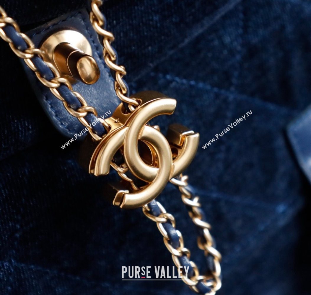 Chanel Denim Backpack Bag Navy Blue 2025 CH101005 (yezi-251010092)