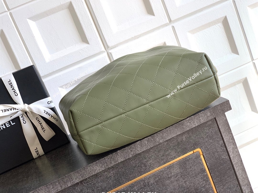 Chanel Calfskin Leather Large Hobo Handbag Green 2025 AS5967 (yezi-251127102)