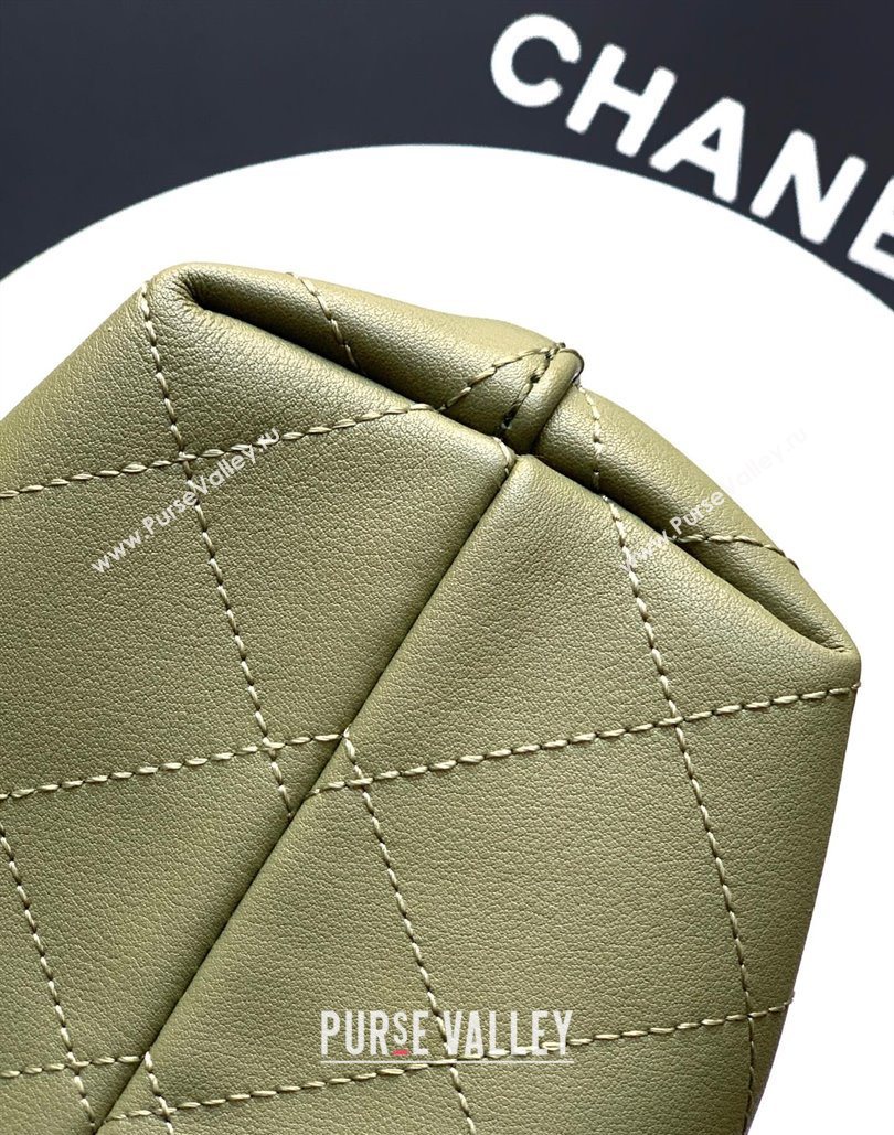 Chanel Calfskin Leather Large Hobo Handbag Green 2025 AS5967 (yezi-251127102)