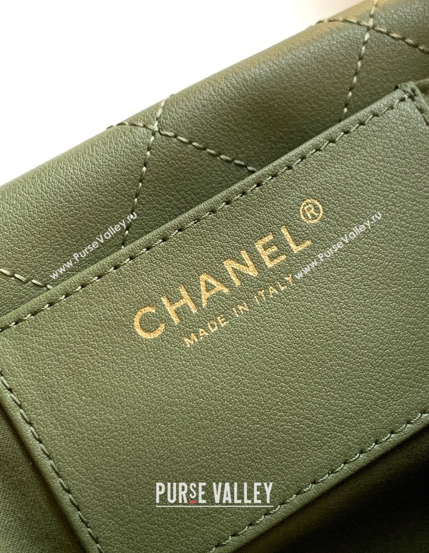 Chanel Calfskin Leather Large Hobo Handbag Green 2025 AS5967 (yezi-251127102)